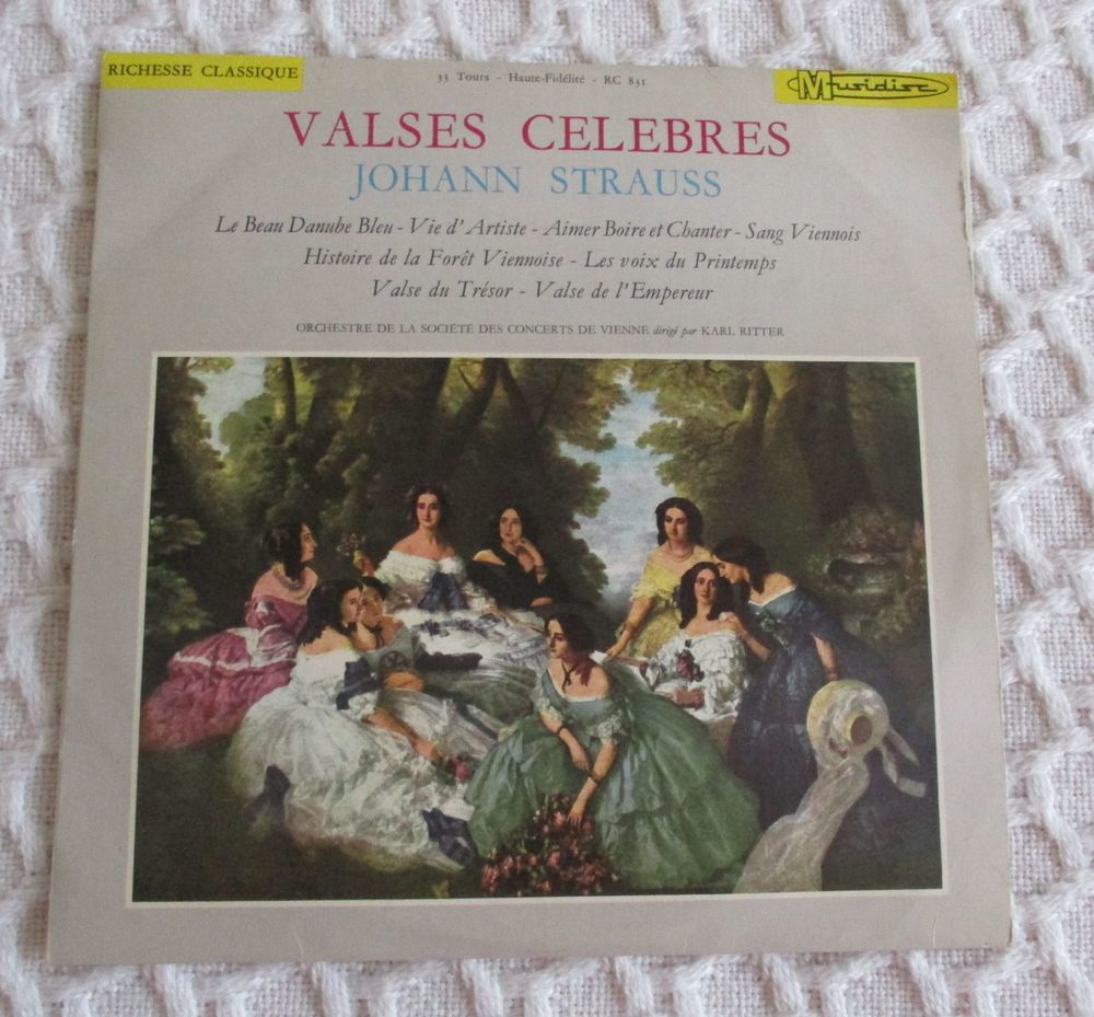 DISQUE VINYLE 33 TOURS valses Johann Strauss CD et vinyles