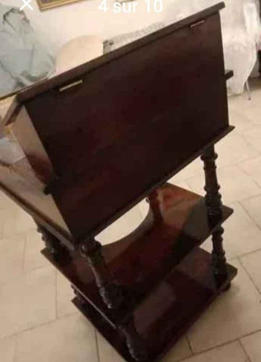 Rare bureau 19eme Edouardien walunt Davenport Meubles