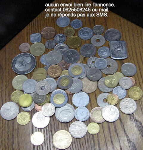 262 pieces monnaies et jetons divers pays. Wattrelos (59)