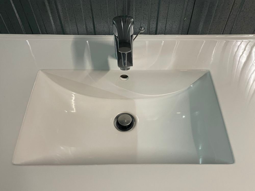 Lavabo ceramique complet avec mitigeur Grohe chrom&eacute; Meubles