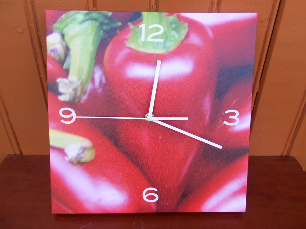 HORLOGE MURALE sur toile imprim&eacute;e Décoration