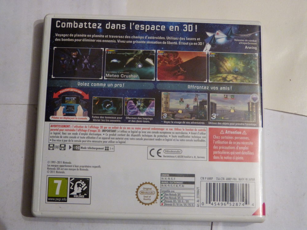 JEU NINTENDO 3 DS STARFOX 64 - 3 D Consoles et jeux vidéos