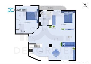  Appartement � vendre 3 pi�ces 56 m�