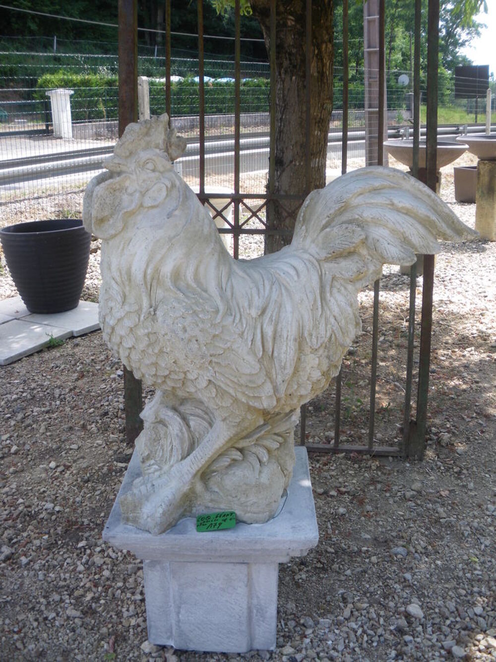 Statue Coq en fonte, pierre Décoration