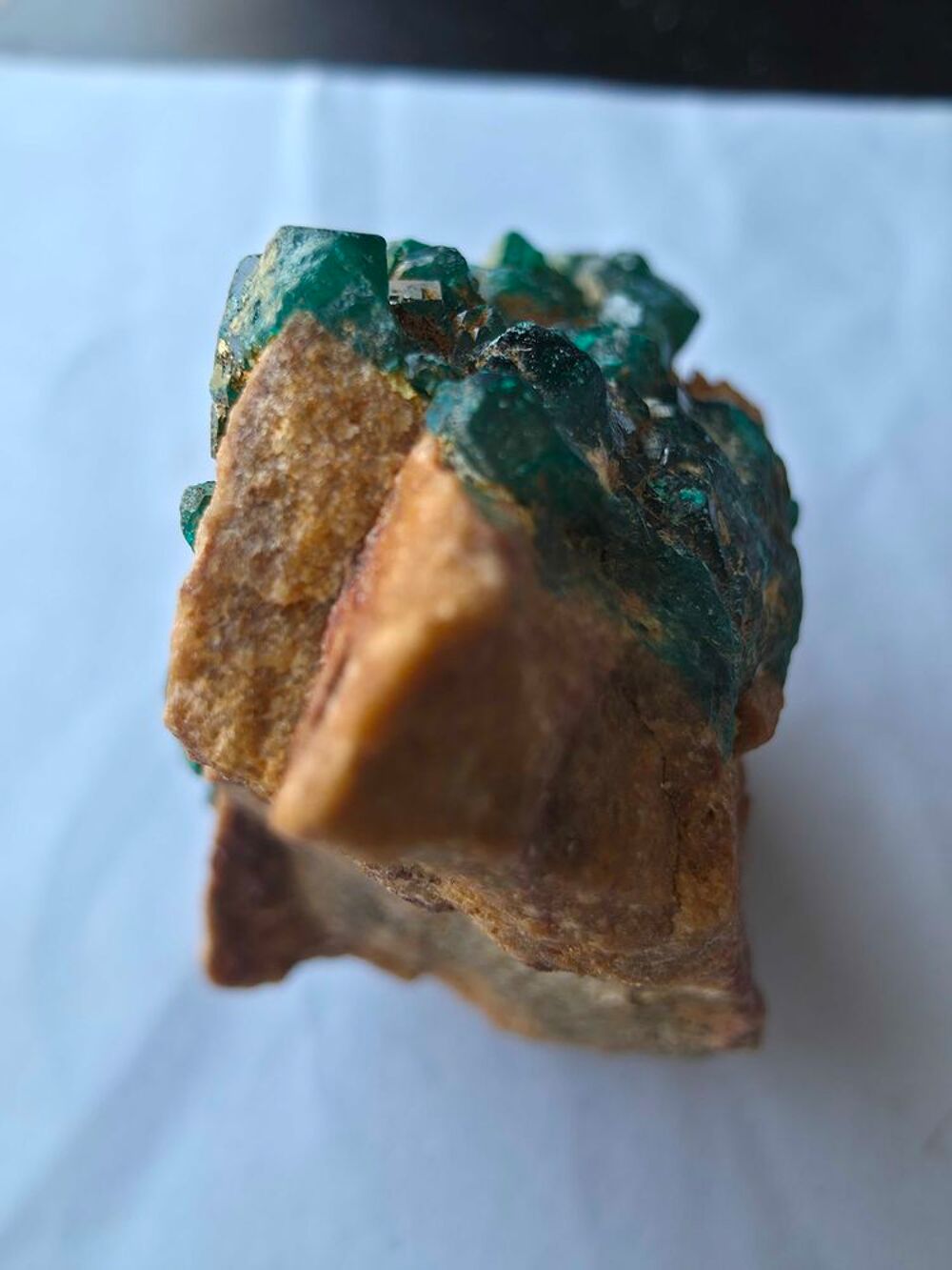 Magnifique Dioptase Brute sur Matrice-Katanga, RDC 