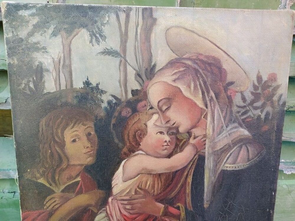 Tableau Vierge et l'Enfant d'apr&egrave;s Sandro Botticelli 