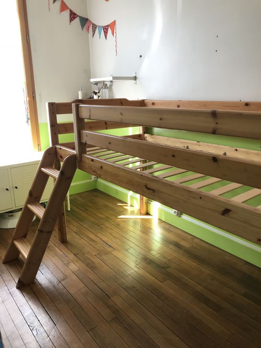 Lit sur&eacute;lev&eacute; 1m20 FLEXA Meubles
