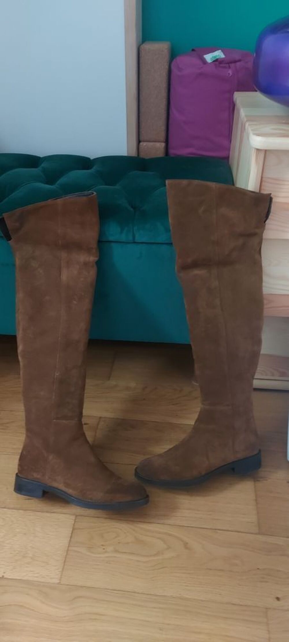 bottes marron type genouill&egrave;re/cavali&egrave;re taille 38 Chaussures