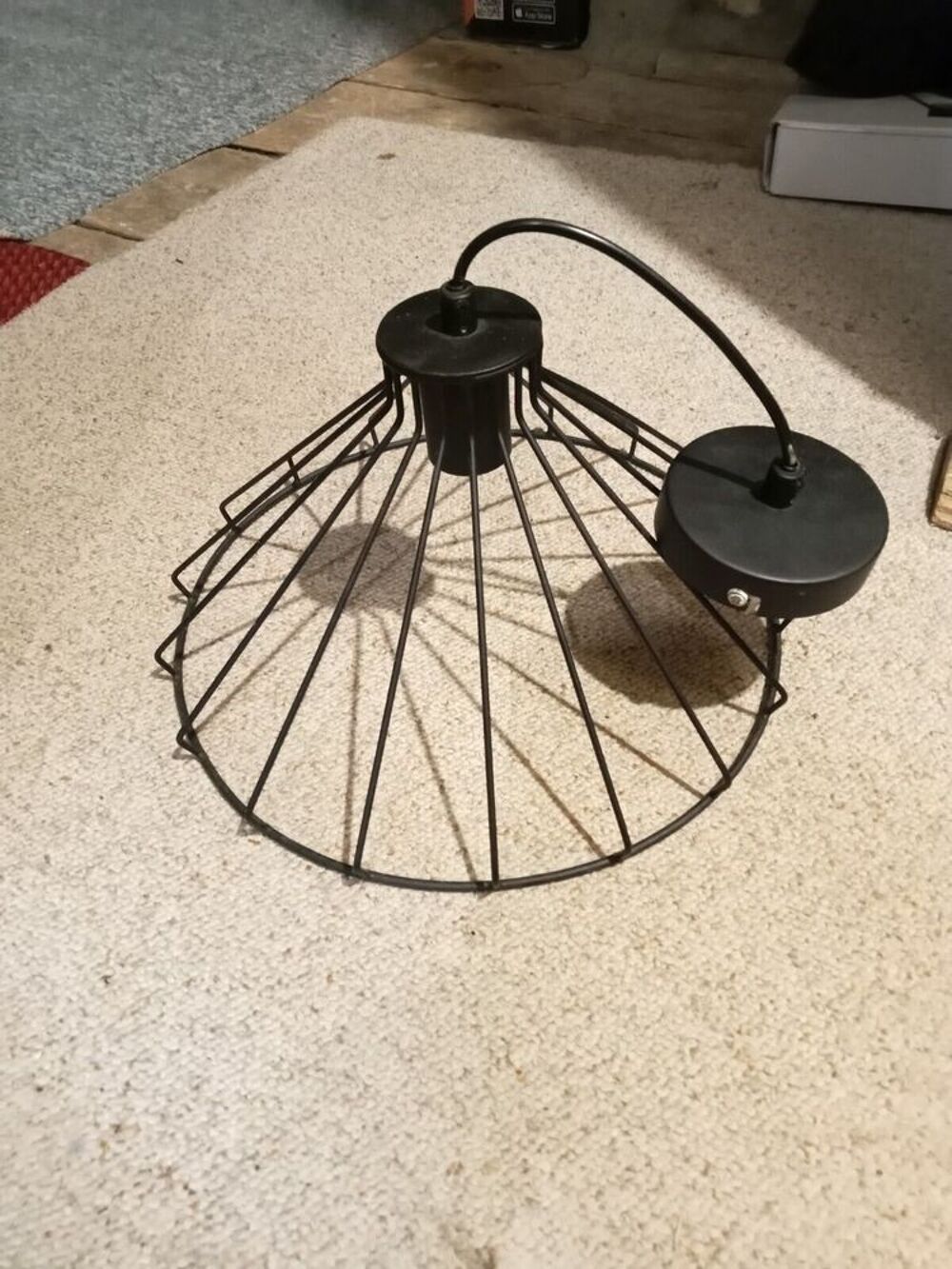 Lampe plafonnier design m&eacute;tal noir Dcoration