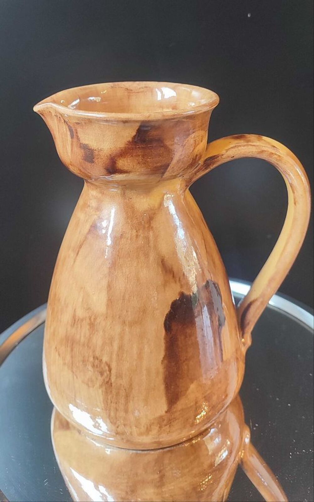 Pichet ancien c&eacute;ramique rustique . Ann&eacute;es 50/70 