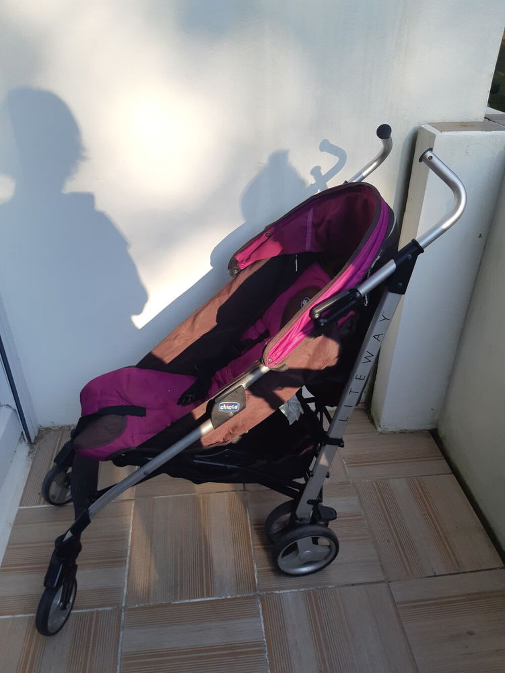 poussette Chicco violette en bon &eacute;tat Puriculture