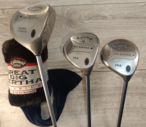 Lot Driver 11° et 2 Bois 4&5 de Golf Callaway Big Bertha 120 Mantes-la-Jolie (78)