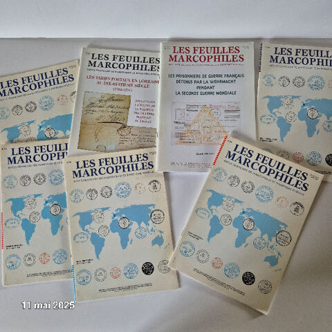 Lot de 7 feuilles marcophiles, philatélie , histoire des obl 60 Saumur (49)