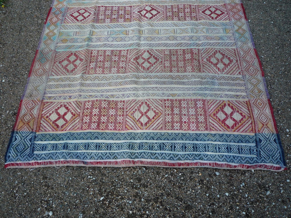Tapis kilim ancien,Touareg/Mongolie/yourte/tente Décoration