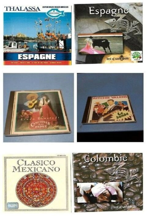 6 CD chansons traditionnelles hispano-latino 8 Jussey (70)