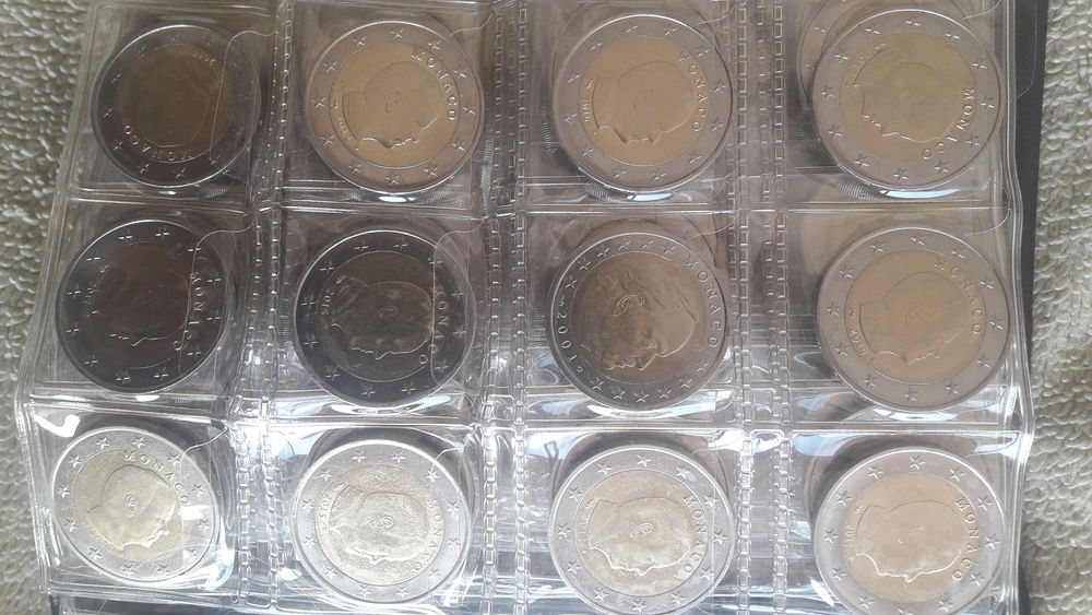 lot de pi&eacute;ces en euro mon&eacute;gasque 