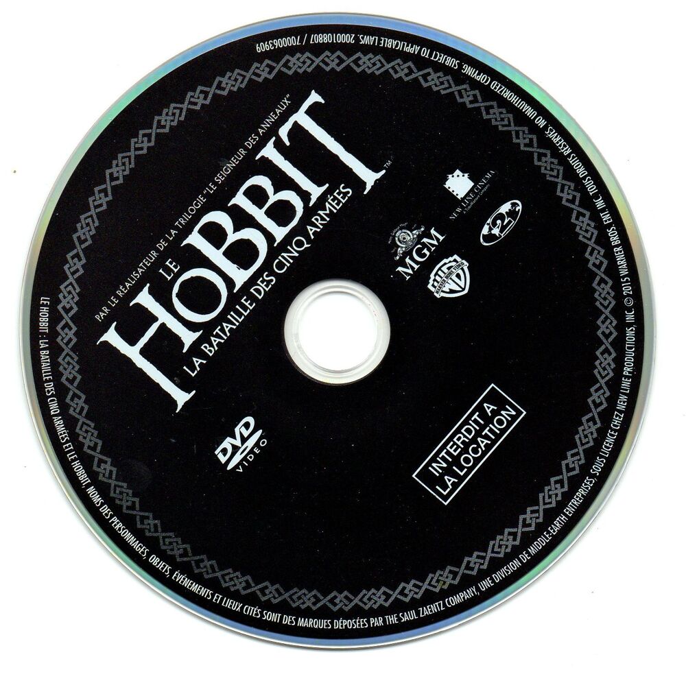 DVD Le Hobbit 3 : la bataille des cinq arm&eacute;es DVD et blu-ray