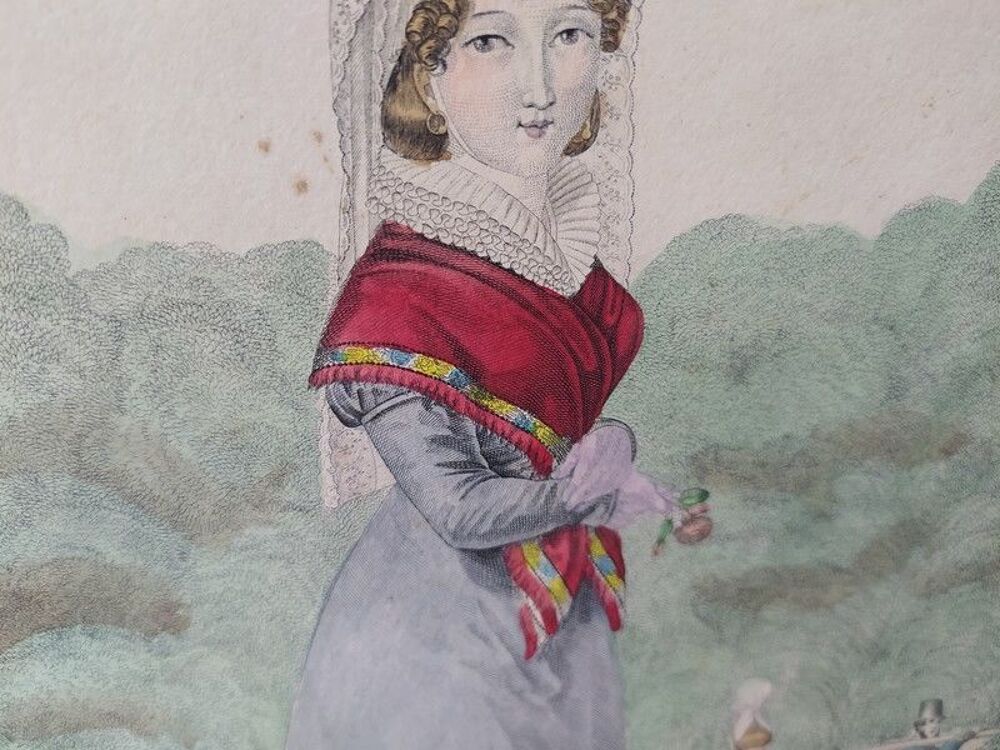 5 Gravures Anciennes Costumes Saint Valery en Caux Normandie 