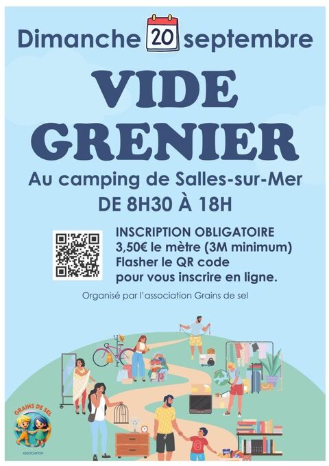 Vide grenier de l'association Grains de Sel Salles-sur-Mer (17)