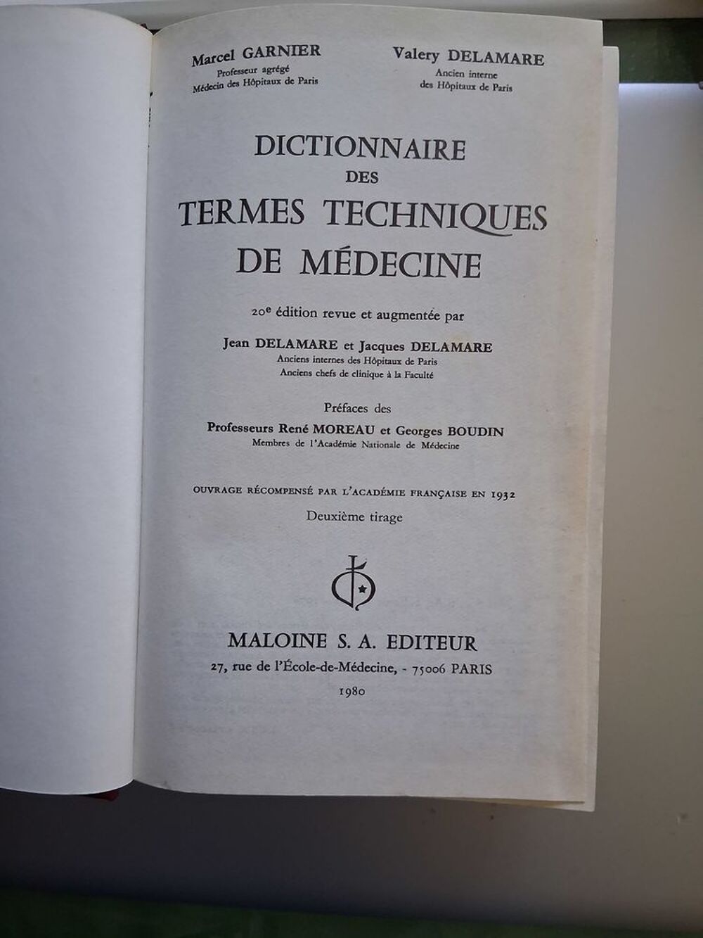Dictionnaire des termes techniques de M&eacute;decine Livres et BD