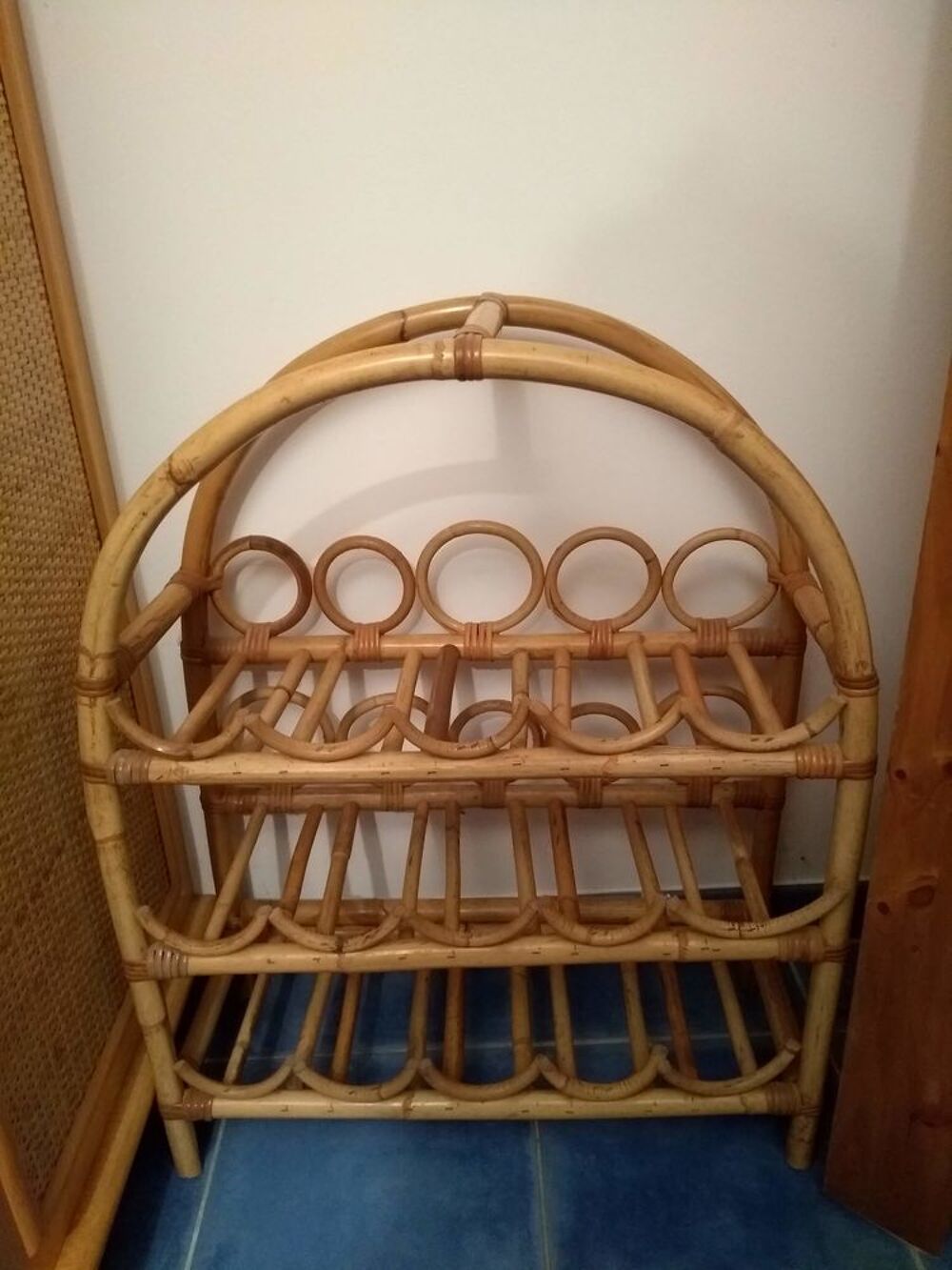 Porte bouteilles en Rotin Meubles