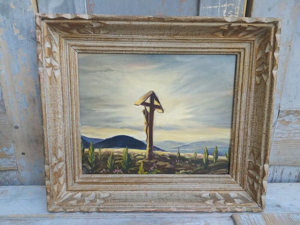 Tableau Calvaire Christ For&ecirc;t Noire Emil Schottm&uuml;ller Décoration