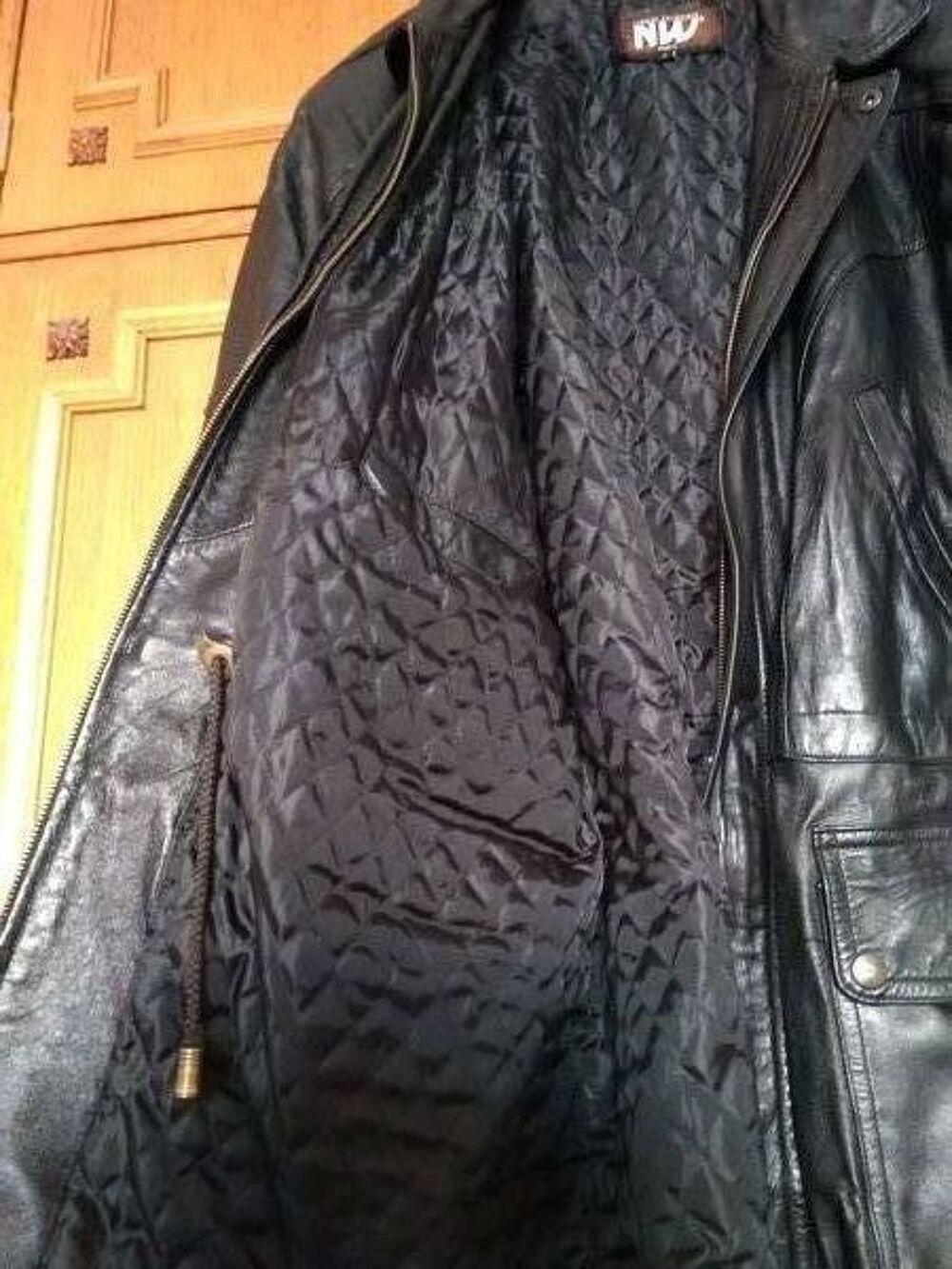 Veste Longue en Cuir Vêtements