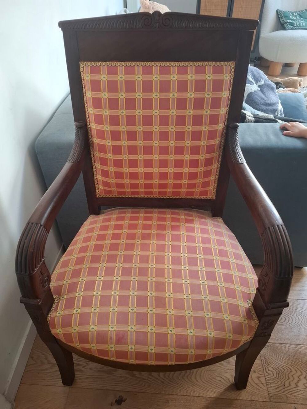 Paire de fauteuils style Empire en acajou - Tr&egrave;s belle quali Meubles