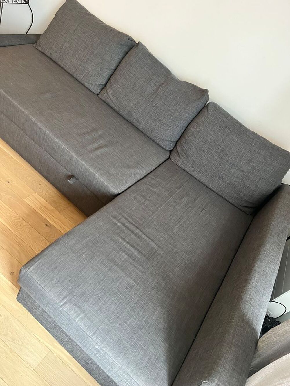 FRIHETEN Canap&eacute; convertible angle+rangement, Skiftebo gris Meubles