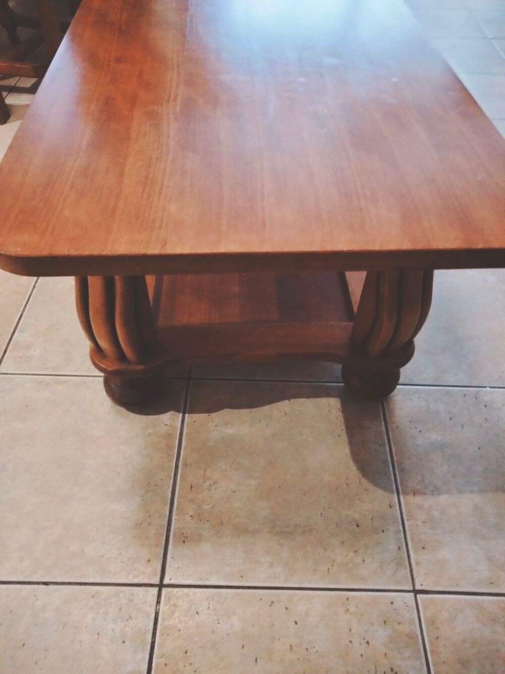 Table basse bois avec plateau inf&eacute;rieur pour rangement Meubles
