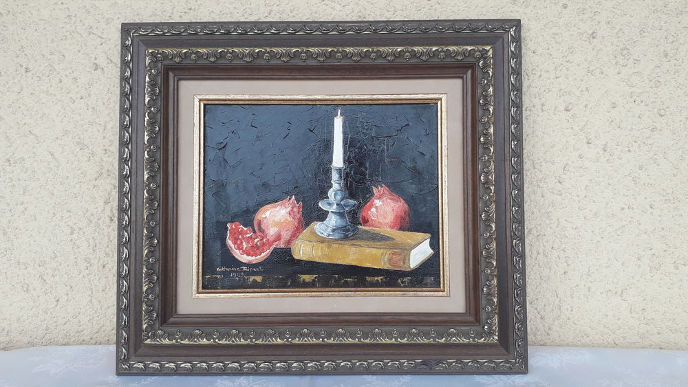 Peinture Grenades Livre et Bougeoir
Décoration