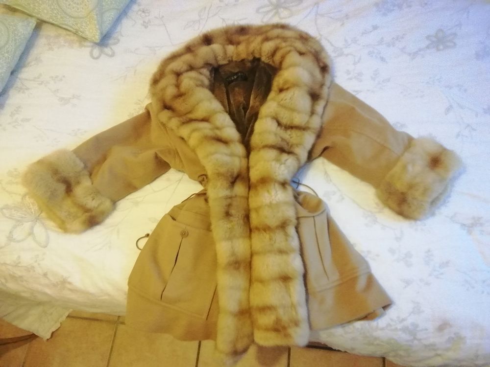 Tr&egrave;s beau manteau trois quart doubler zibeline Vtements