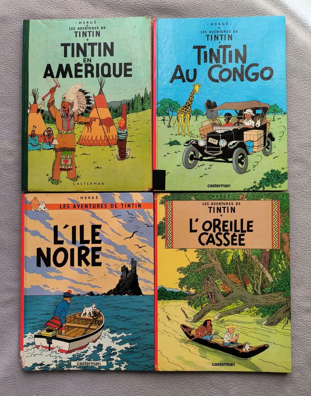 Lot de 10 BD Herg&eacute; Tintin ?? Livres et BD