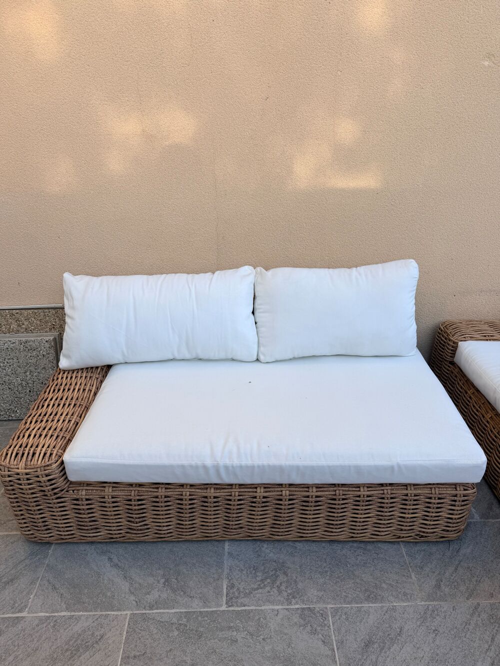 Banquette de jardin en rotin maison du monde Meubles