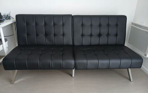 Banquette convertible / canap� noir 3 places ? 180 cm 100 Combs-la-Ville (77)