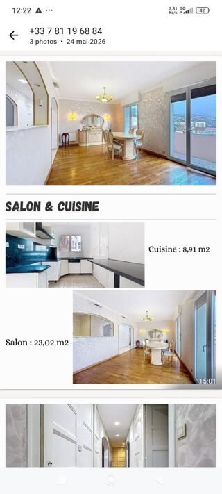  Appartement à vendre 3 pièces 77 m²