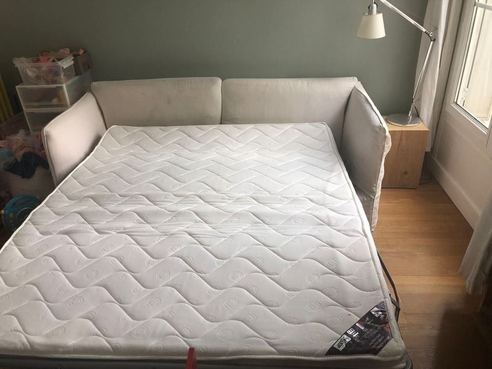 Canap&eacute; AMPM Neo Chiquito convertible - lin blanc Meubles