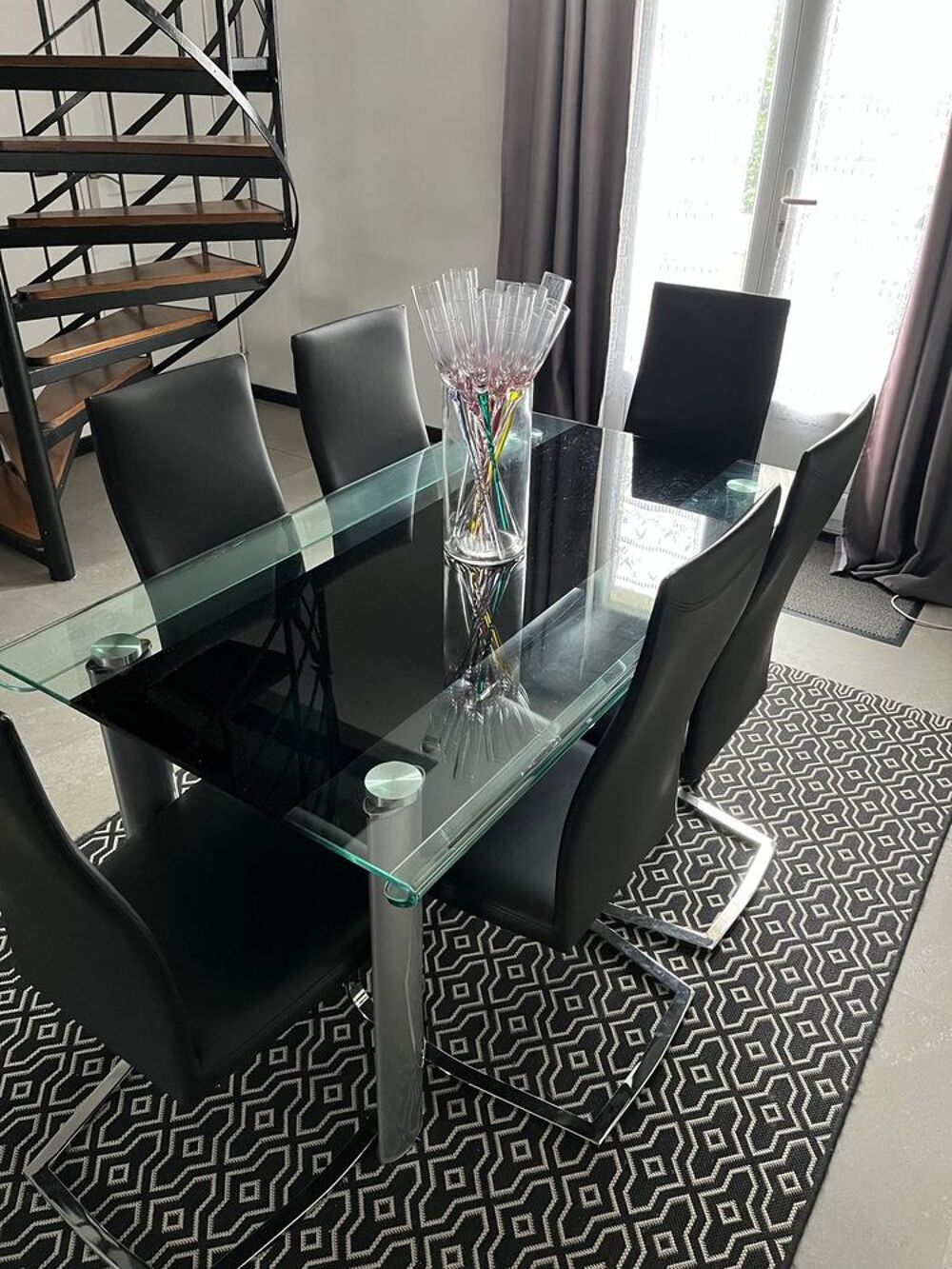 de table en verre tremp&eacute; Meubles