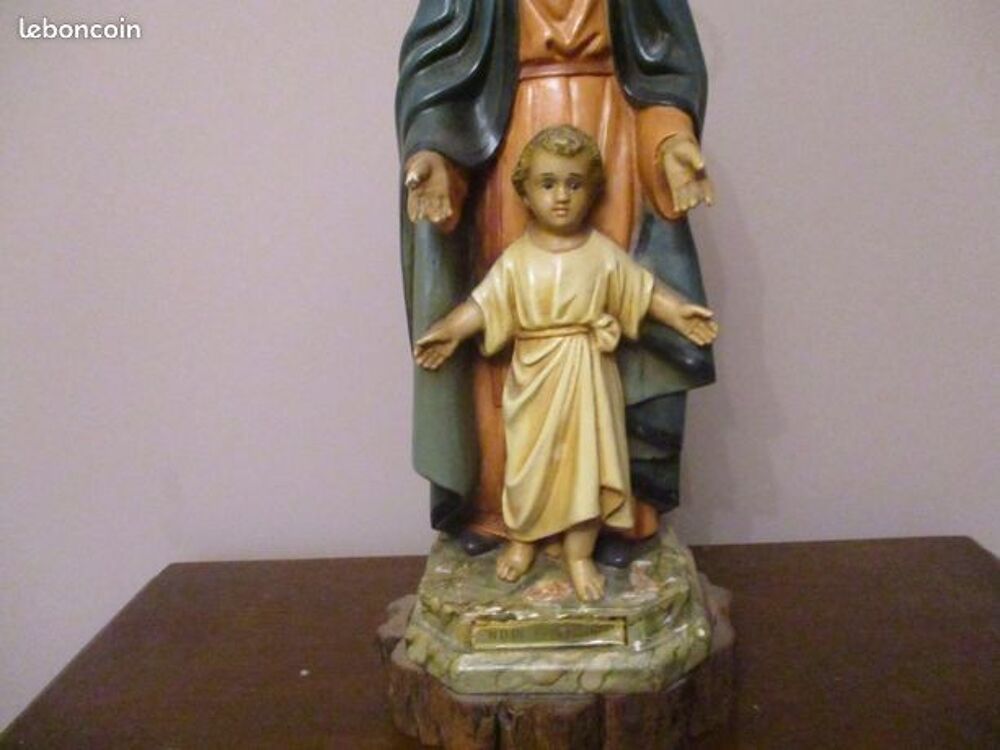 Statue Notre Dame de l'Esp&eacute;rance et l'Enfant Vintage = 30  Dcoration