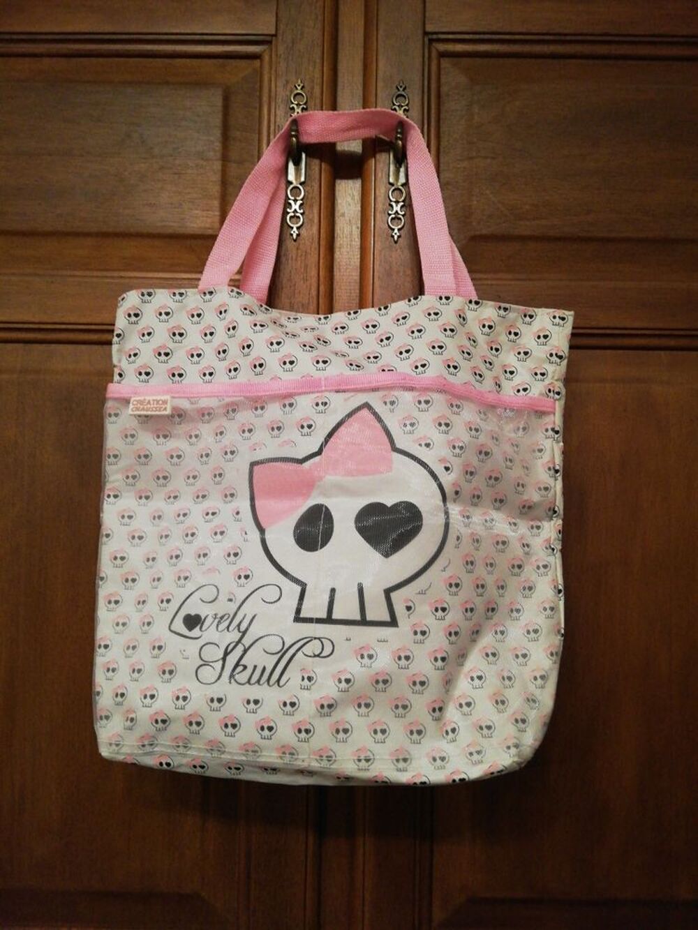 Sac &agrave; main synth&eacute;tique cr&eacute;ation CHAUSSEA &quot;LOVELY SKULL&quot; Maroquinerie