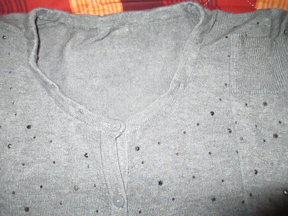 Etam gilet gris manches longues Vtements