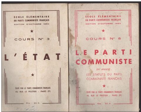 Cours du parti communiste français n° 3 L'ETAT N° 5 Le parti 5 Montauban (82)