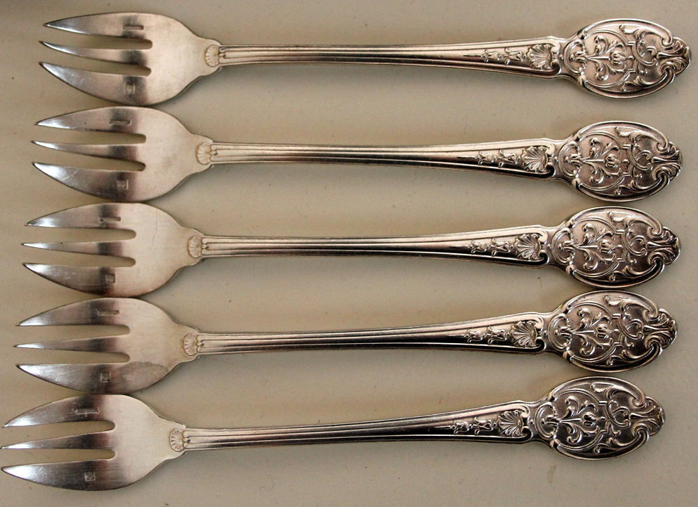 Coffret de fourchettes &agrave; huitres CHRISTOFLE Napol&eacute;on III Cuisine