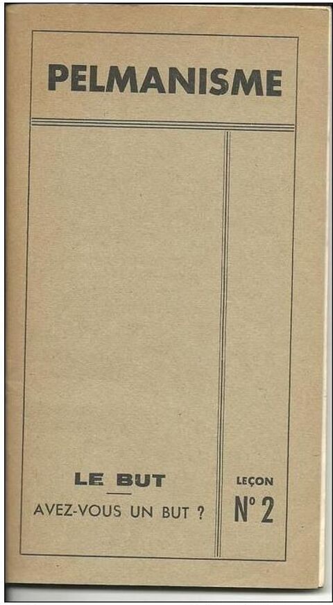 PELMANISME LECON N2 LE BUT OU AVEZ VOUS UN BUT ? 5 Montauban (82)
