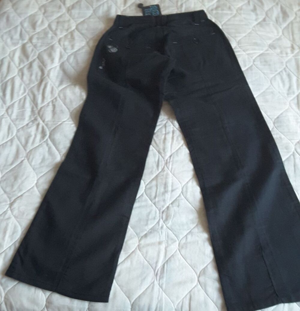 Pantalon noir neuf. Femme XS. Coton et lin. So&ouml;ruz Vtements