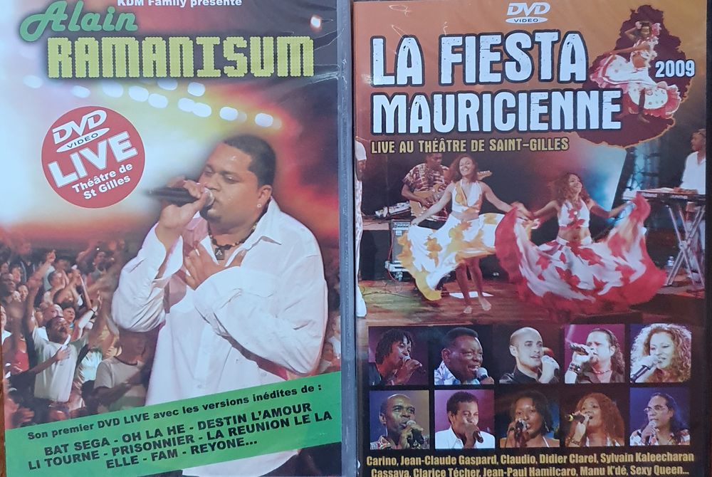 Dvd s&eacute;gala Alain Ramanisum et un dv la fiesta mauricienne DVD et blu-ray