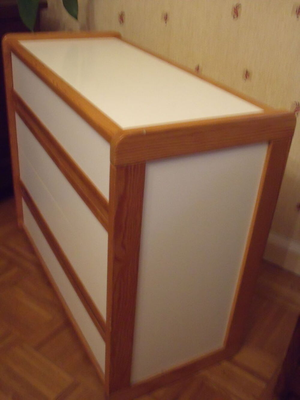 commode enfant blanche et bois Mobilier enfants