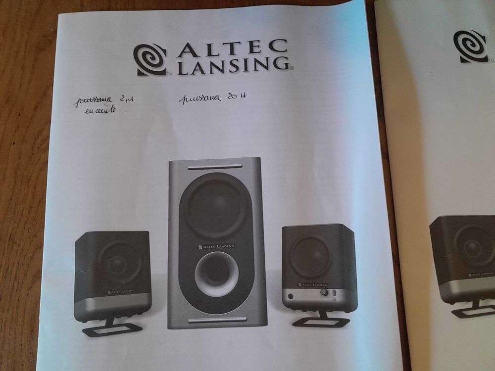 enceintes alternatives lansing Audio et hifi
