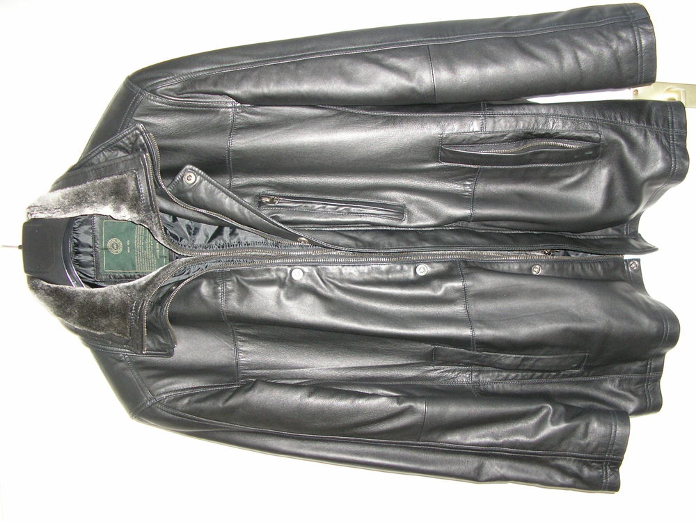 PARKA CUIR HOMME COL AMOVIBLE Vêtements