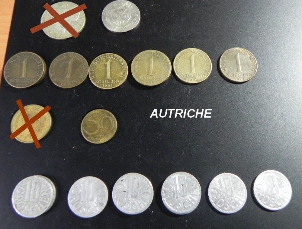 Monnaie Autriche 1951 &agrave; 1971 lot de 19 pi&egrave;ces 
